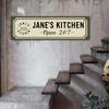 Customizable Aluminum Kitchen Sign Personalized Chef Wall Decor Home Room Decoration