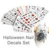 Hot Selling Nail Art Stickers Ins Halloween Skull Funny Pumpkin Bat Nail Water Sticker Nail