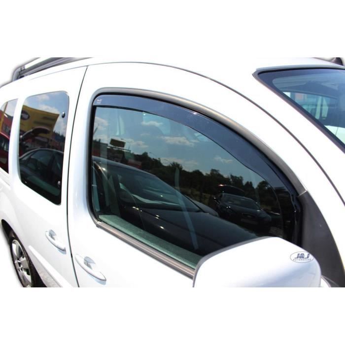 Déflecteurs D'air - J&J AUTOMOTIVE - Renault Kangoo 2008-2021 - Fumé - Acrylique Renforcé - Installation Facile