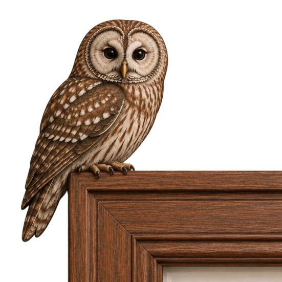 Accents de pièce inspirés par la nature, Décor Topper d'oiseau en bois pour porte, Statuette d'angle de forme adorable, Panneau décoratif en bois fait à la main, Aménagement intérieur de forêt