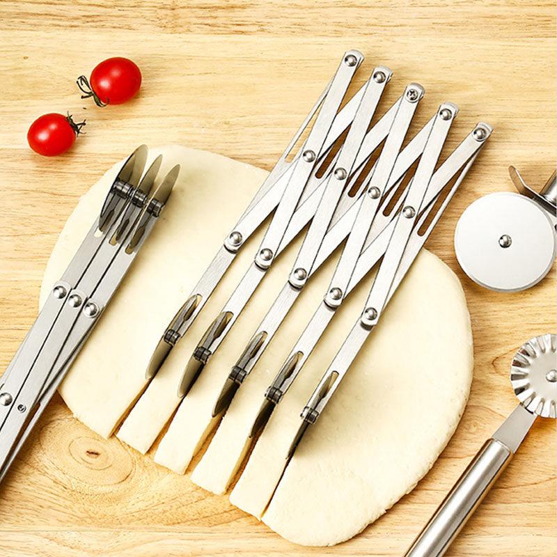3/5/7 Wheel Cutter Dough Divider Knife Flexible Stainless Steel Roller Blade Pizza Pastry Peeler Stainless Steel Baking Pan Tool