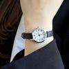 [MAISON DE SHI] MAISON DE SHI Women's Leather Wrist Watch Round Roman MDS-402LBK