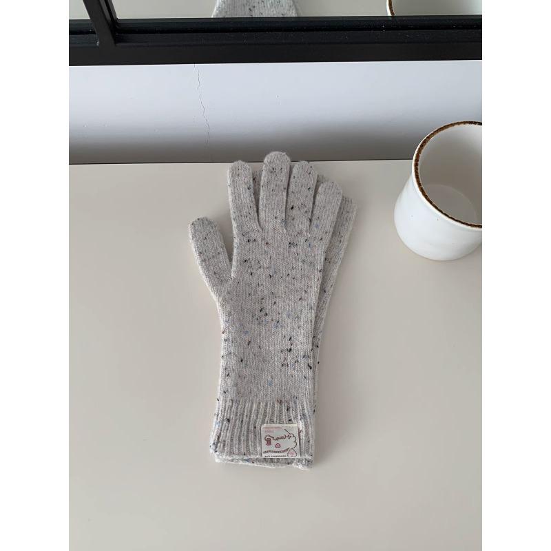 Koreanischer Stil Herbst und Winter Neuer Stil Extra Lange Schleierkraut-Handschuhe Niedliche Wolle Touchscreen Split-Finger Warme Gestrickte Handschuhe für Damen