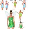Women's Fantasy Cosplay Dress With Mischievous Fairy Elf Wings For Christmas And Halloween