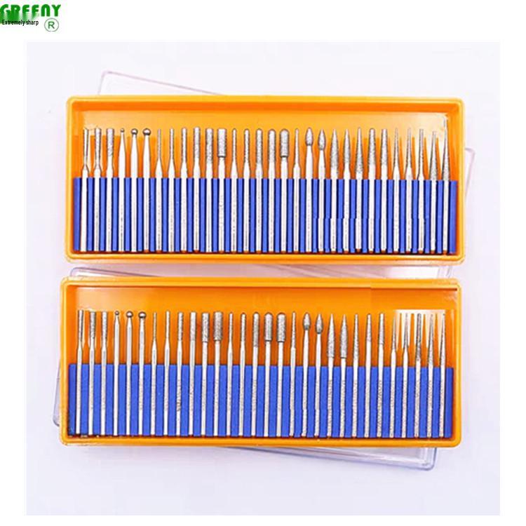 30-Piece Electroplated Diamond Grinding Needles Set for Jade Carving and Polishing