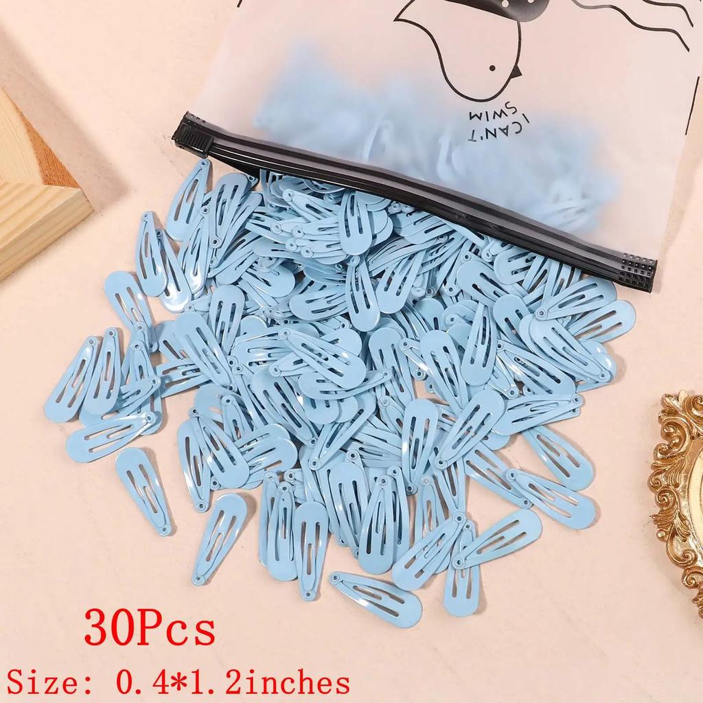 10/30Pcs/Set New Women Girls Cute Colorful Waterdrop Shape Hairpin Sweet Hair Clips Barrettes Slid Clip Fashion Hair Accessories