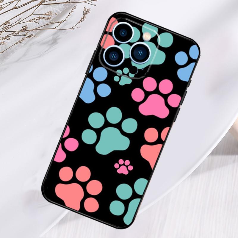 Cat Dog Paws Phone Case For iPhone 16 Pro Max 15 14 12 11 13 17 Pro Max Plus 12 13 Mini 16e 17 Air Cover