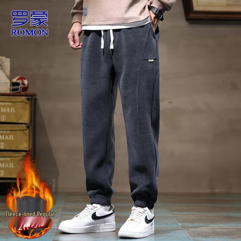 

ROMON Men s Winter Corduroy Loose Fit Jogger Pants XL
