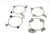 @ Beautiful Steel Bangles With Turquoise Evileye Gungru Beads For Women UKR797_60%OFF