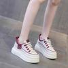 Fashion White casual shoes Hidden Heels Women Platform Wedge Sneakers Ladies Leather Golden Shoes Female Krasovki Tenis Feminino Casual