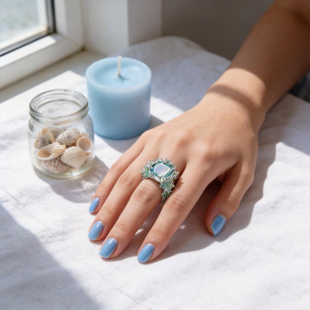 Ozean Koralle Welle Ring Mit Mikroschliff Zinklegierung Für Mode Frauen