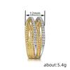 Classic Copper Alloy Zircon Ring Ladies Jewelry Wedding Promise Party Gift