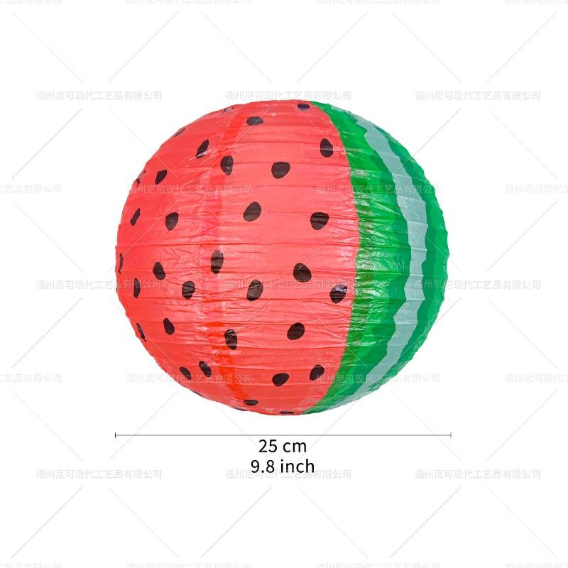 Lanterna di Carta a Forma di Anguria per Decorazioni Festa Hawaiana Tema Frutta Estiva Ciondoli da Appendere per Compleanni di Bambini Decorazione Giardino