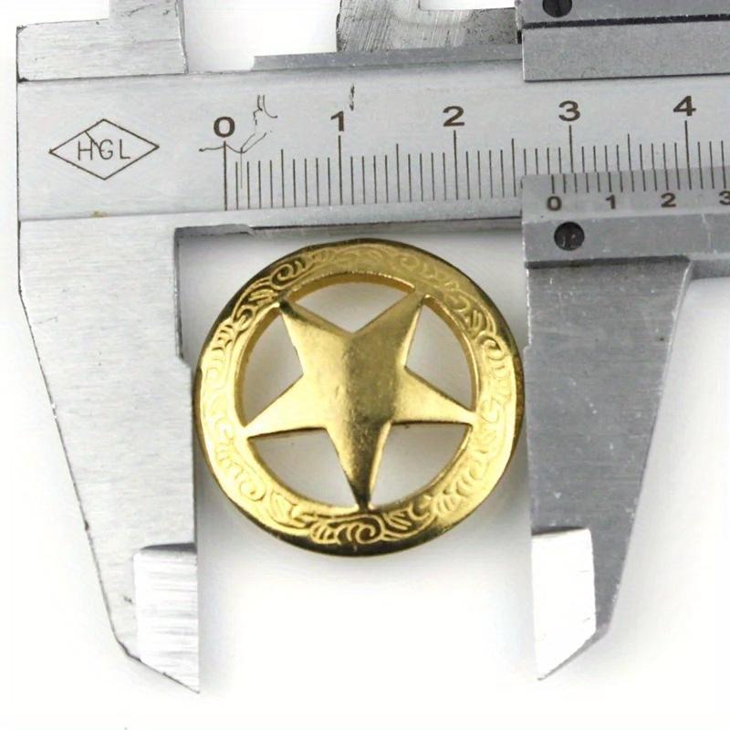 Brass Screwback Conchos Rivets Flower Star Decorative Buttons for Leather Craft Wallet Bag Saddle Belt Decor