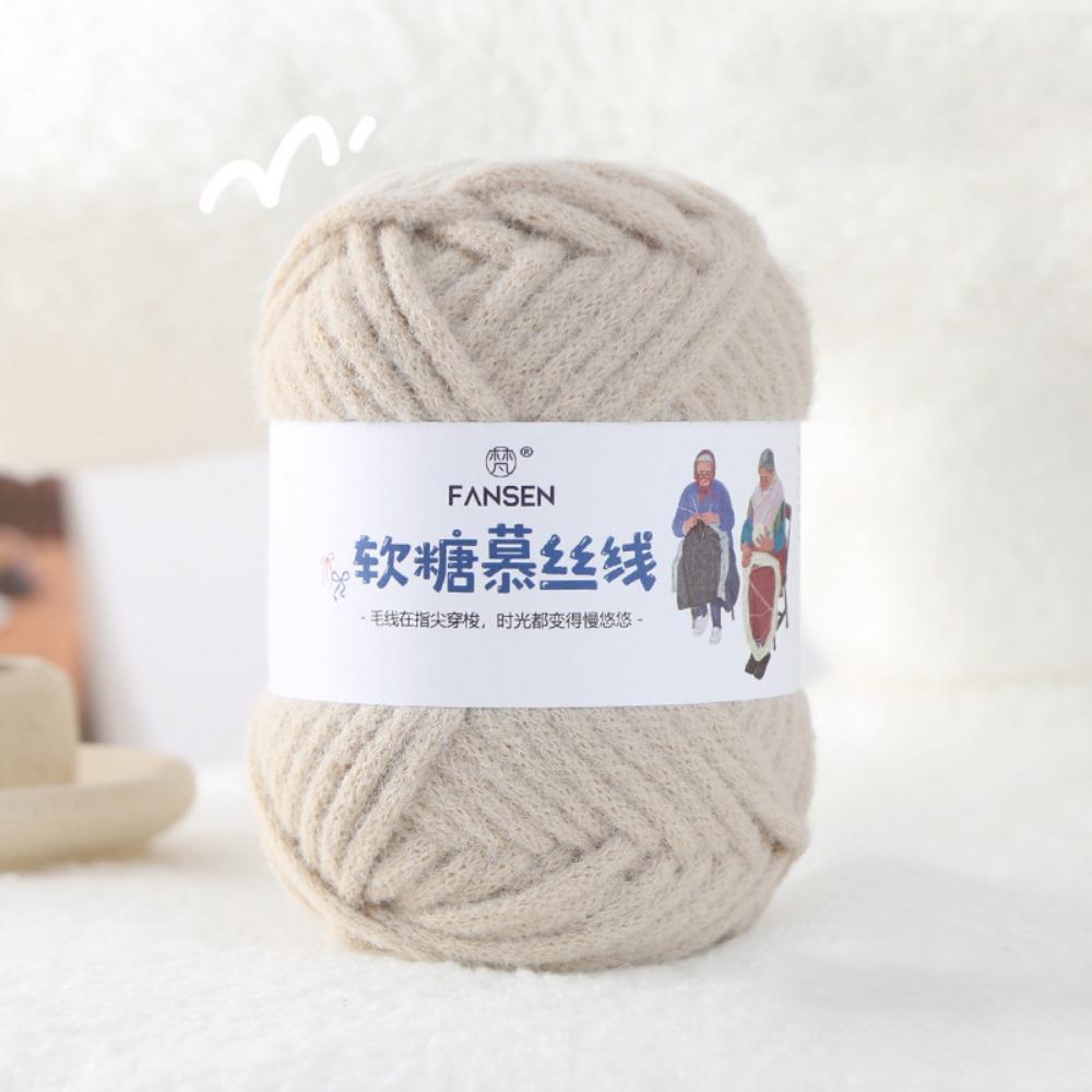 Durable 100g/ Roll Wool Yarn Multicolor Knitting Crochet Yarn Thickness Handmade Yarn Ball For Bag Blanket