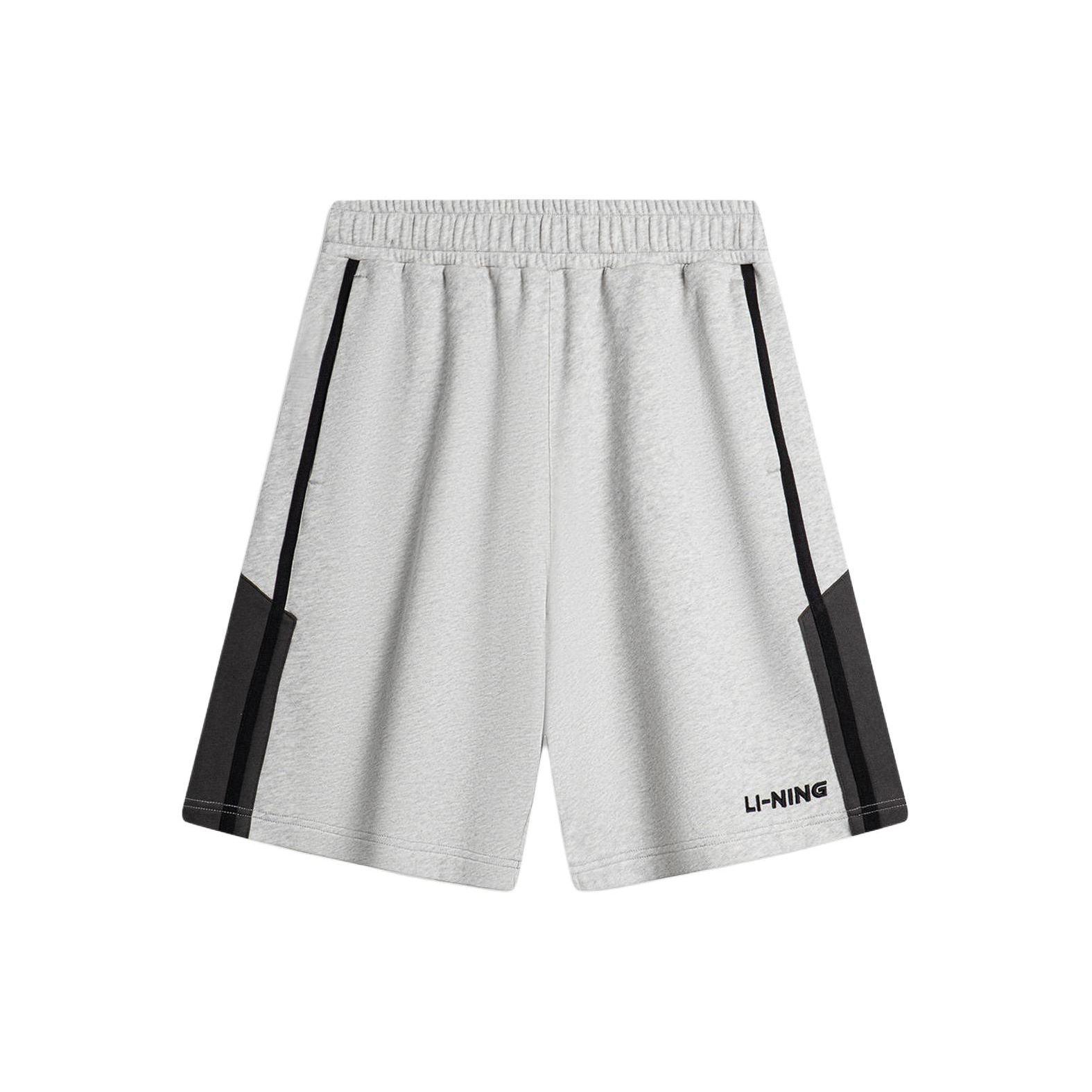 

Li Ning Спортивная Модная Серия Новые Веселые Ретро Удобные Мягкие Вышивка Буквами Вязаные Повседневные Шорты Мужские шорты Цветочный-Серый Светло-Дымчато-Серый AKSU615-5 M