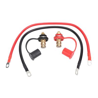 Batterieklemmenverbinder 38 Zoll Bolzen 250 A mit Schutzabdeckung Rot und Schwarz für Automobile