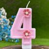 Creative Digital Birthday Candle Cake Party Decoration Birthday Wax Diy Pink