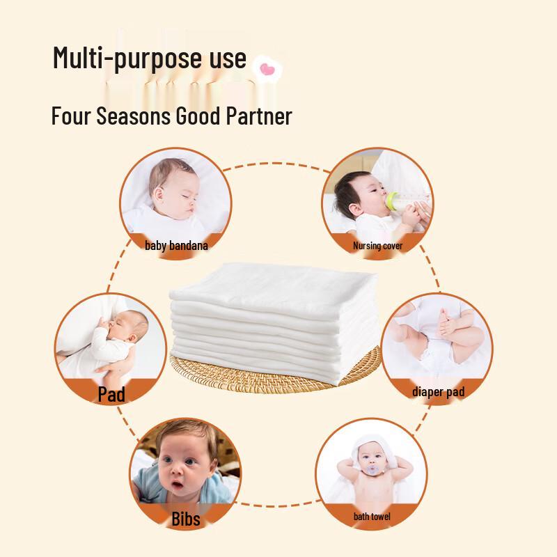 7A Antibacterial Pure Cotton Washable Baby Gauze Diapers