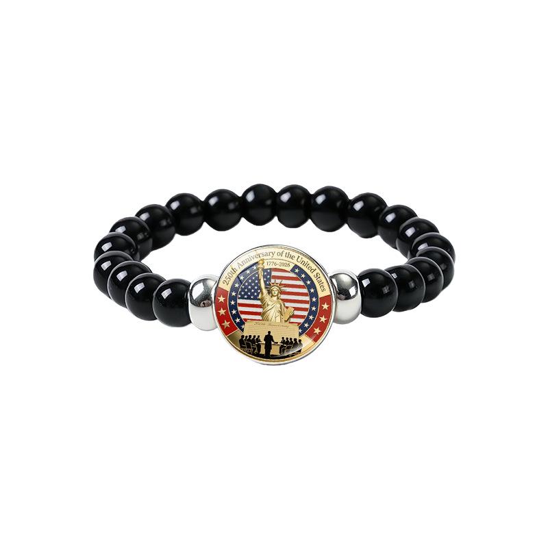 Usa 250th Anniversary Bracelet Unisex Commemorative Bracelet Statue Of Liberty Bracelet Adjustable Liberty Eagle Jewelry For Men