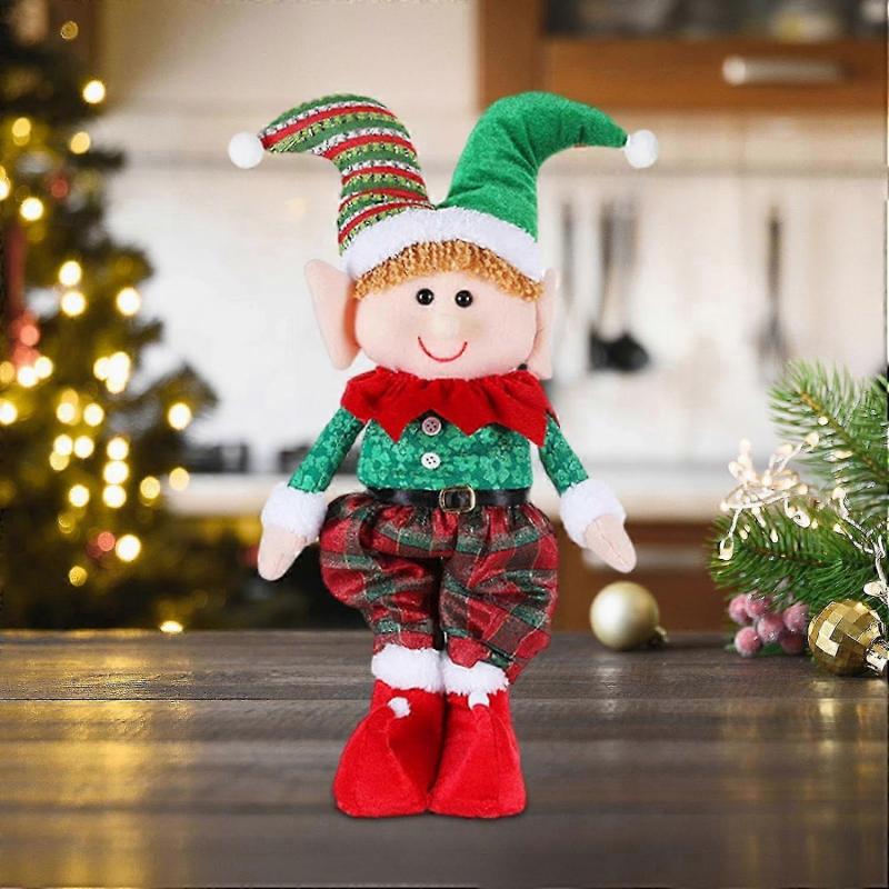 Julleksaksdockor, Julfigur, Söta Inomhus Skrivbordsjulfigurer, Mini Juldockor Dekoration, Pojke