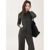 Zweiteiliges Set für Damen: Sweatshirtjacke mit Stehkragen & Lässige Lange Hose für den Herbst