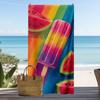 Helles tropisches Streifen-Ananas-Strandtuch Großes weiches saugfähiges Handtuch Ananas Blumen Klassisches Streifen-Design für den Sommer