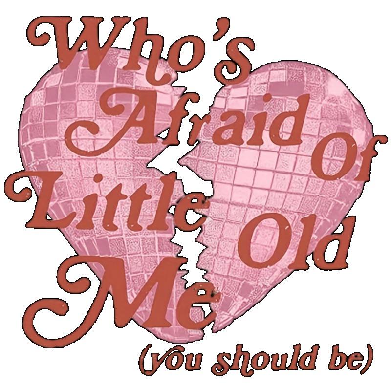 Oversized T Shirt Black Who's Afraid Of Little Old Me Pink Heart Graphic Print Casual Streetwear Fashion Top For Women Daily Wear Party Outfit