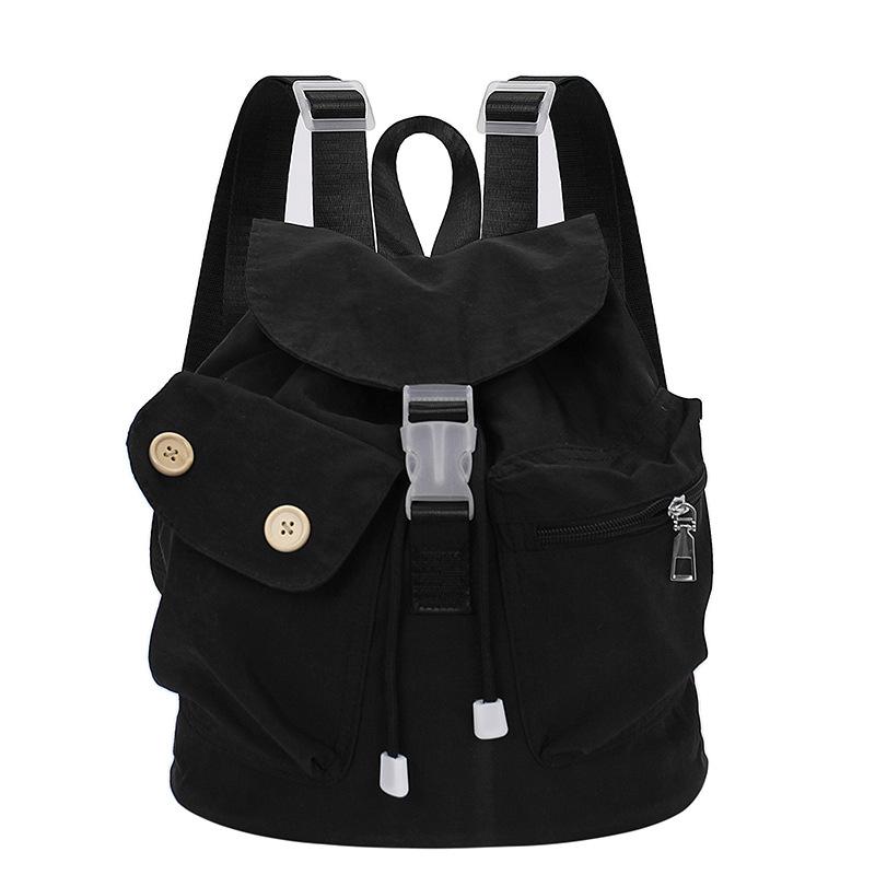 

Student class cloth backpack women s 2025 summer new fashion casual small backpack Korean version high value shoulder bag чёрный