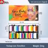 12-Color Washable Water-Soluble Face Paint for Kids' Halloween & Stage Makeup