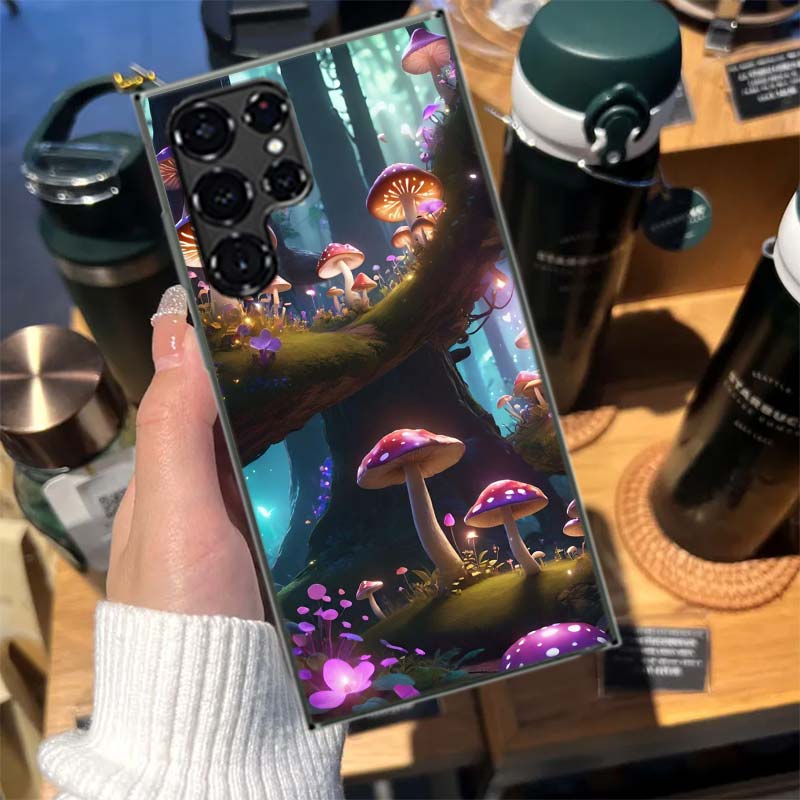 

Dream Forest Landscape Mushroom House Cases Phone Case for Samsung Galaxy S26 Ultra S25 Edge S24 S23 FE S21 Plus S20 S22 S10 Cov Samsung S20 Plus
