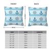 Sailboat Anchor Marine Printed Square Pillowcase Pillow Cover Cushion Throw Pillow for Home Bedroom Car