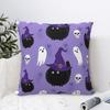 Trick Or Treat Pumpkins Halloween Pillow Cover Square Pillow Case Cushion Cover Vintage Pillowcases For Sofa Car Home Decor