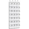 28 Taschen Über die Tür Schuh-Organizer Große Netztaschen mit 4 Haken Transparenter Stoff Schuhregal Aufbewahrungstasche für Schlafzimmer