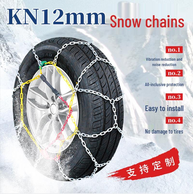 Winter Emergency Stainless Steel Anti-Skid Tire Chains for Cars, Trucks, and Vans