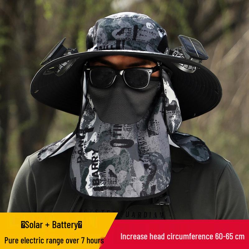 Men's Outdoor Solar-Powered Cooling Fan Hat