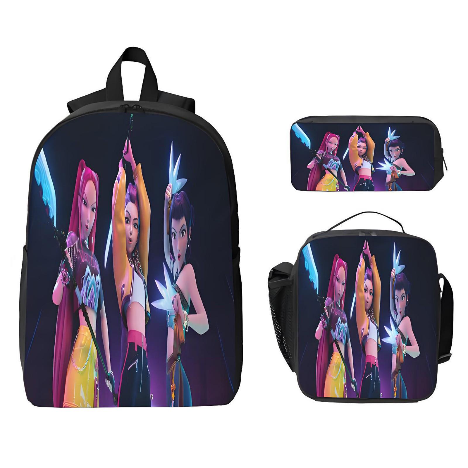 

Повседневная сумка через плечо с рисунком из мультфильма для учеников младших классов средней школы, рюкзаки большой вместимости One Size