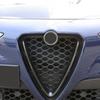 ABS Carbon Front Center Grille V Shape Cover Trim For Alfa Romeo Stelvio 2017-21