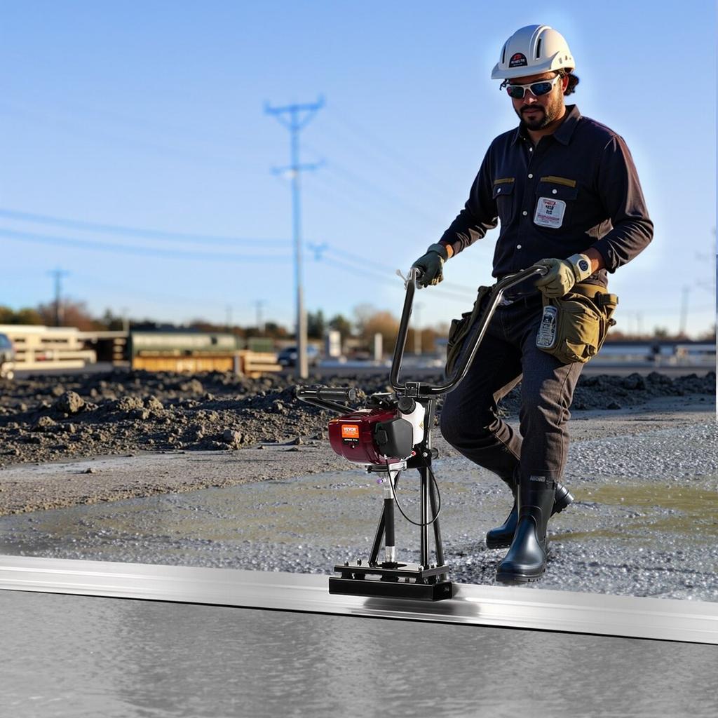 4 Stroke Concrete Power Screed Cement Finishing Float 4 ft Blade Board