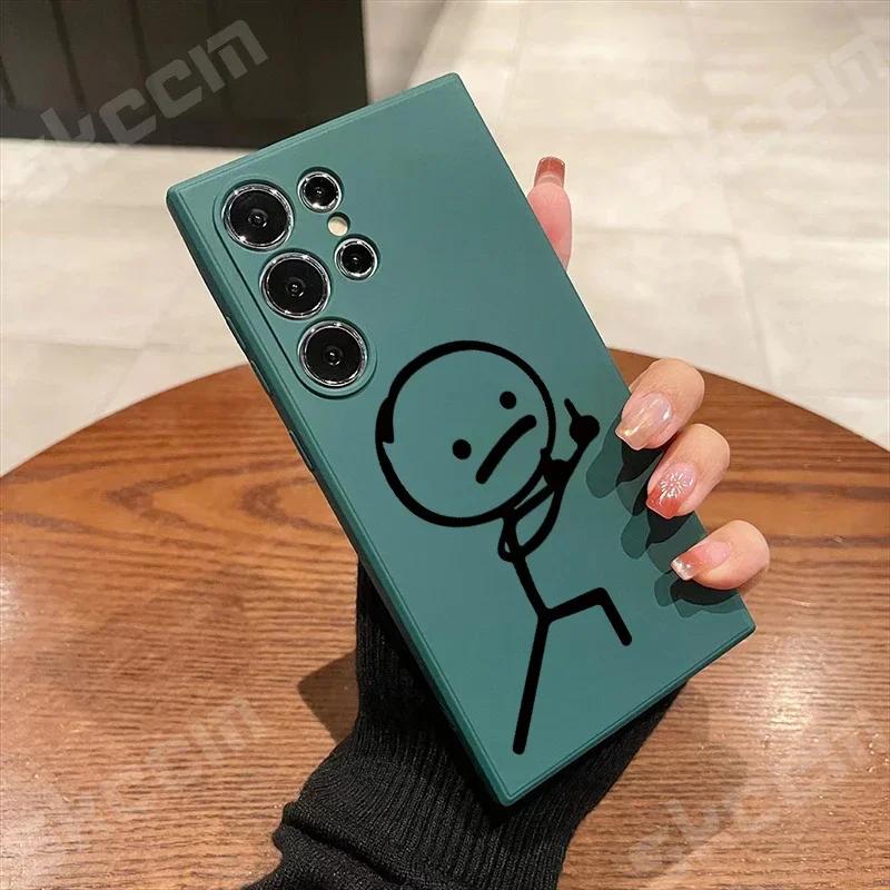 

Cute Cartoon Matchman Phone Case For Samsung Galaxy S24 S23 S22 Ultra Plus S20 FE A15 A35 A50 A51 A54 A55 A71 A72 A73 Cover S20 Ultra