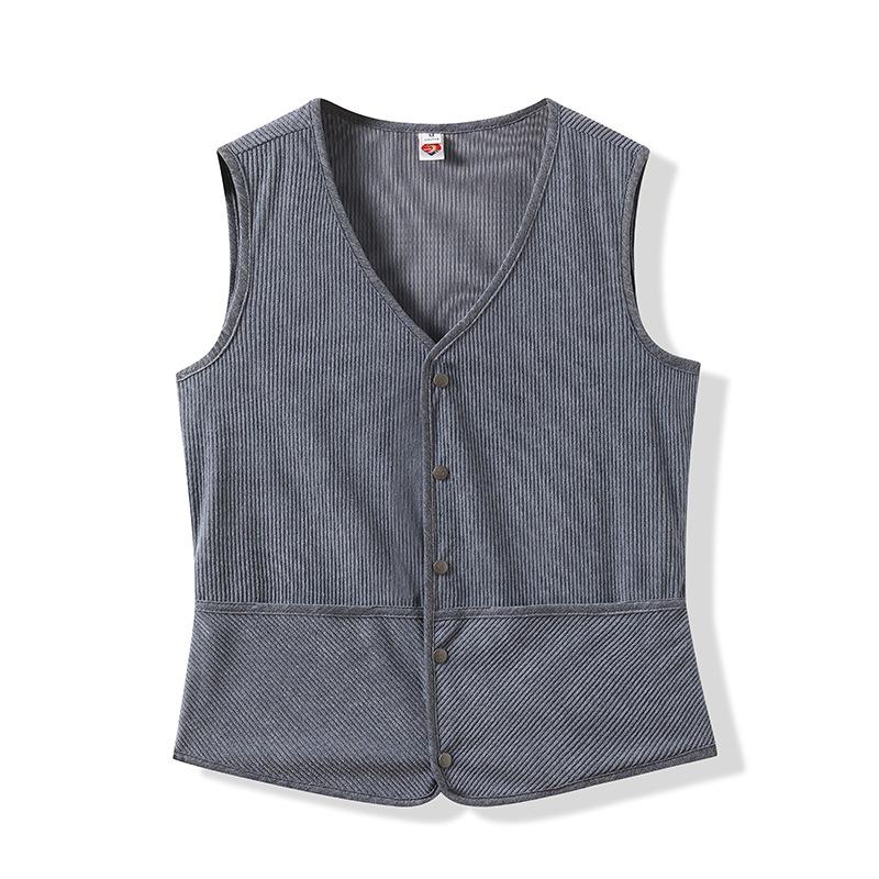Women's Early Spring New V-neck Versatile Vest Loose Corduroy Vest Women