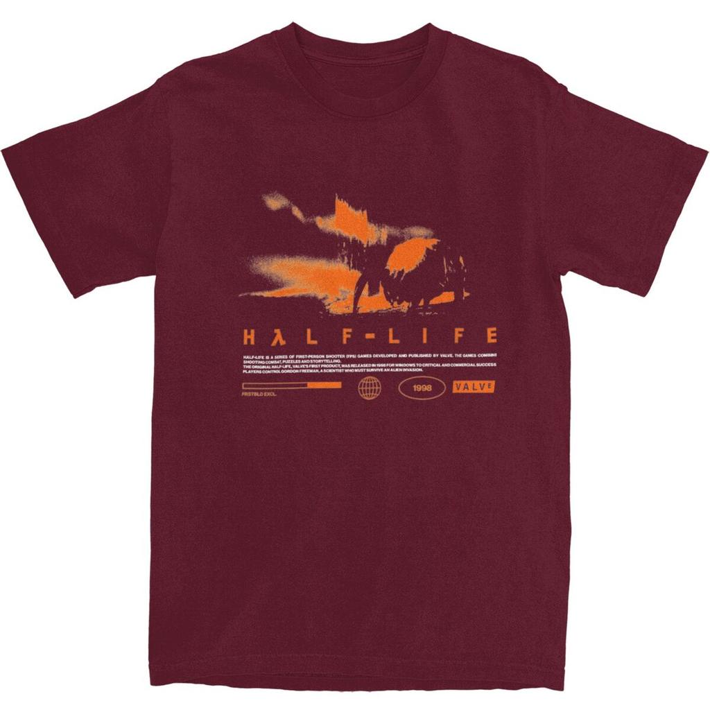 Herren T-Shirt Videospiele HALFS LIFES V3 T-Shirts Trendy Cool Sommer T-Shirts Lustiger Druck Reine Baumwolle Tops Übergröße 5XL