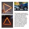 Car Triangle Reflective Warning Tripod Foldable Emergency Breakdown Warning Red Reflective Sticker Safety Hazard Car Tripod