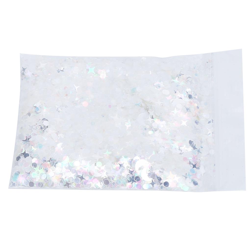 Stern Pailletten PET Silber Gemischt Fantasy Glitzer für Körper Gesicht Haar Make Up Nagelkunst MHXK 008