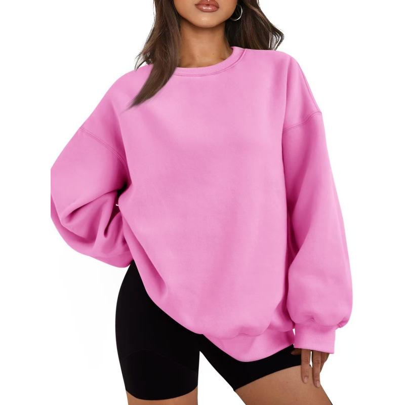 Unisex Round Neck Loose Sweatshirt Hoodie - Long Sleeve Casual Top for Spring, Autumn, and Winter