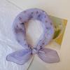 Women's Breathable Square Scarf: Thin with Paisley & Cherry Patterns Versatile Neck Scarf & Headscarf