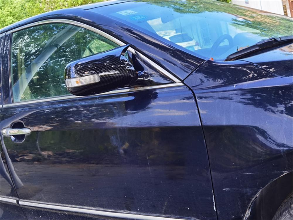 For Toyota Camry 2006-2011 Carbon Fiber Look Ox Horn Rear View Mirror Cover Trim