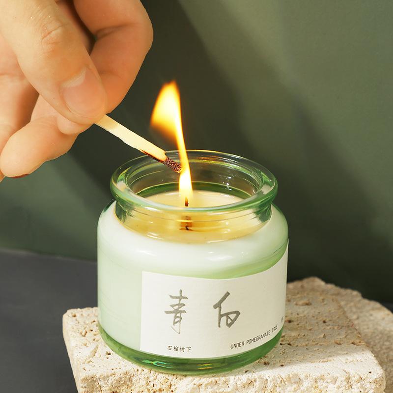 Cork Green Cup Soy Wax Scented Candle Home Creative Niche High-end Romantic Scented Candle