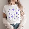 Women Tshirt Cartoon Purple Flower Floral 2025 Summer Spring T Shirt Female Clothes Graphic 90S Aesthetic Kawaii Tee Tops Lady