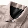 ROMON Men's Stylish Faux Suede Lapel Jacket